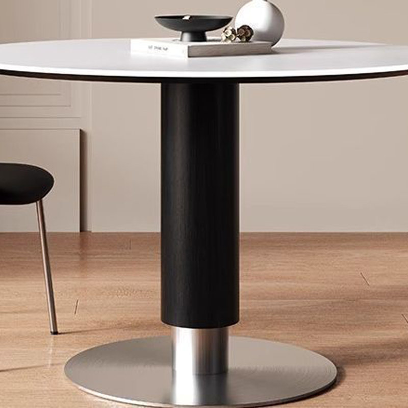 Table de salle à manger ronde de petite taille, Noir