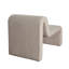 Fauteuil d'appoint Nena, conception sans accoudoirs, tissu en peau de mouton bouclée brun chameau