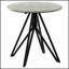 Table de bout ronde en ciment et bronze industriel Hadi avec charme industriel et élégance moderne, parfaite pour un décor polyvalent