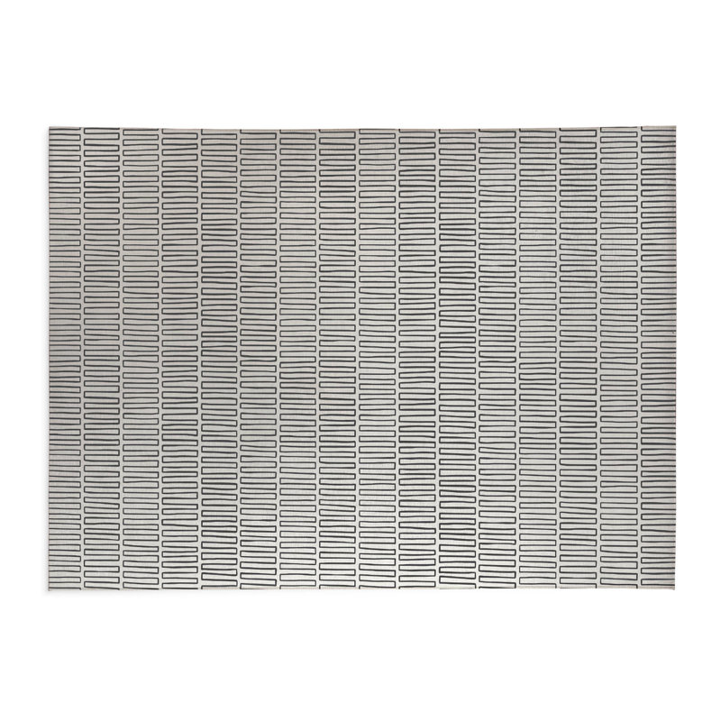 Tapis de bureau Block Block, L 3 pi x L 2 pi, Ivoire, gris anthracite
