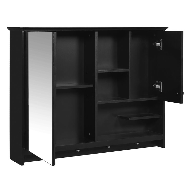 Armoire à pharmacie murale de 36 pouces, armoire de rangement pour salle de bain avec porte miroir et tablette ajustable, armoire à miroir pour salle de bain