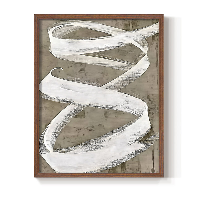 Abstrait, impression encadrée CCxxix - prête à être accrochée - fabriquée aux États-Unis, Brun, H 20 po x l 16 po