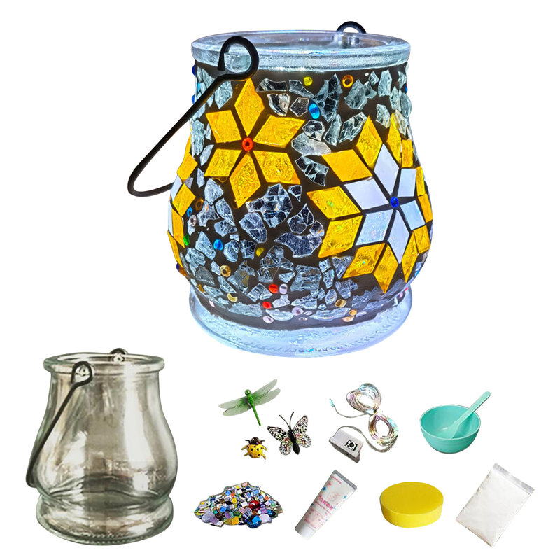 Bougie en verre bricolage paquet Saint-Valentin lumière faire à la main jouet parent-enfant cristal cadeau lumineux 50 ml