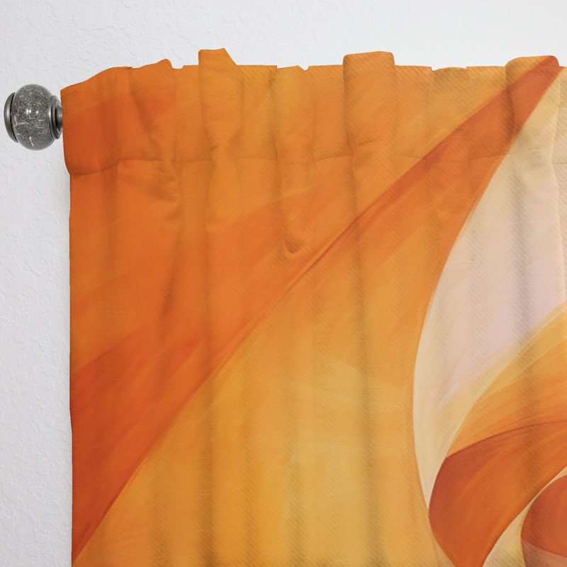 Rideau en velours Tangerine Twist Spiral - obscurcissant - 1 panneau, L 52 po x L 90 po