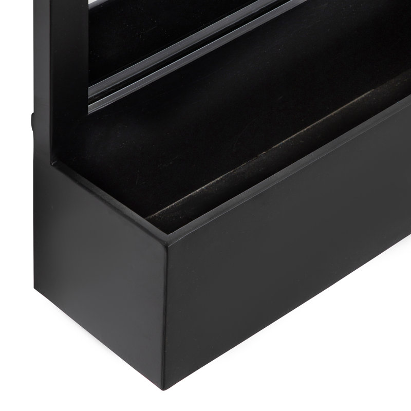 Miroir d'appoint Hughley, Noir, 39 po x 18 po