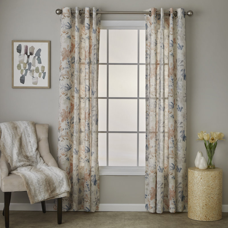 Polyester Semi Sheer Single Panel, 52" W x 63" L