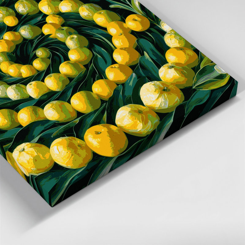 «Fruit Limequat», art mural sur toile vert, H 12 po x l 12 po