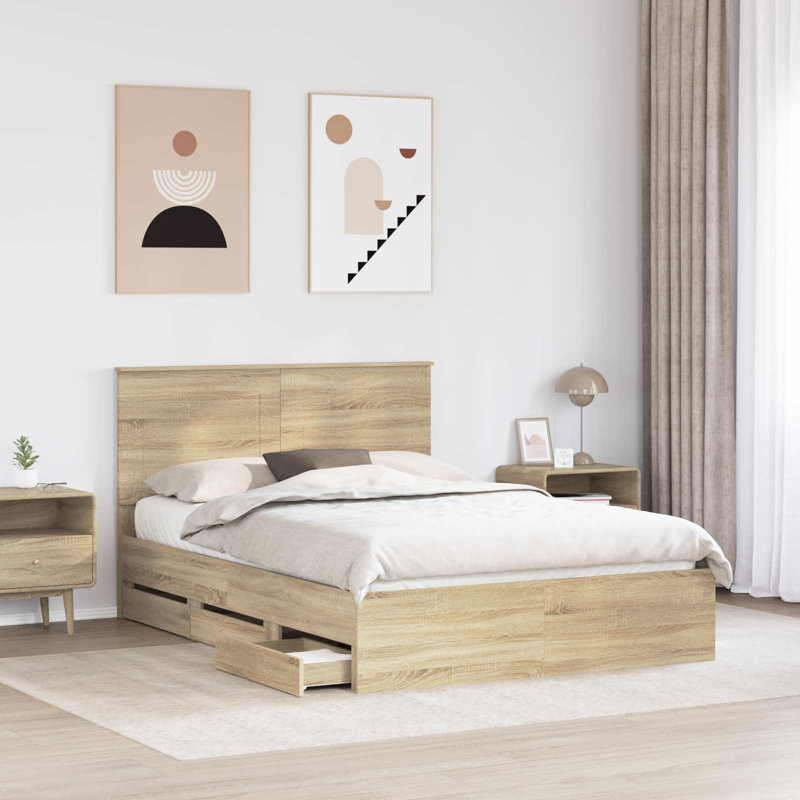 Bed, Kingsize (5'), Sonoma Oak