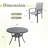 4-Person Round Patio Dining Set With Stackable Textilene Chairs-1610900854