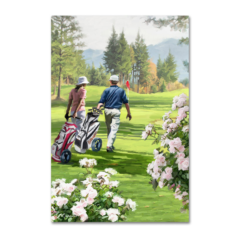 Armand 'Golfers' Print on Canvas, 19" H x 12" W x 2" D