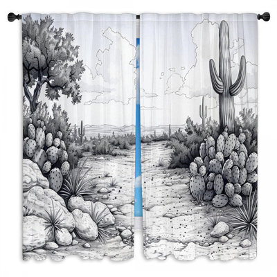 Paire de rideaux obscurcissant en polyester Keshava