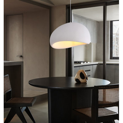 Jimyah 1- Light White Polyesters Unique/Statement Modern Pendant