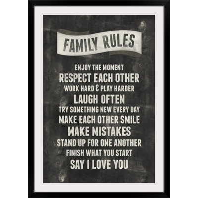 « family rules » par kate lillyson, art textuel