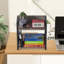 Organisateur de comptoir de cuisine, organisateur de station de café pour comptoir, tablette de comptoir de cuisine à 2 niveaux, étagère à épices en bois, étagère de bureau peu encombrante