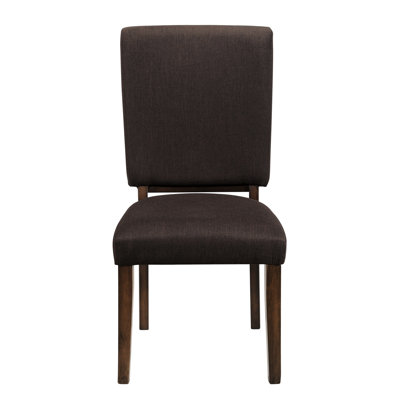 Chaises d'appoint de salle à manger, 2 pièces, revêtement brun chocolat, structure en bois au fini noyer pour une apparence élégante en bois fini