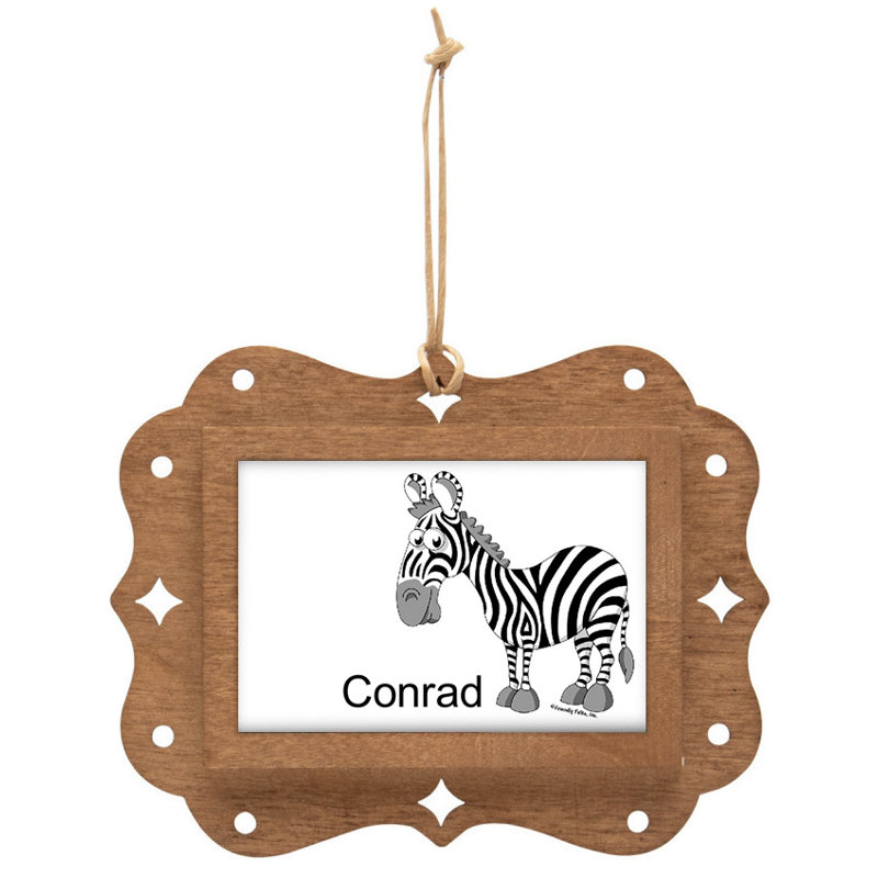 Personalized Zebra - Male Wooden Key Chain, Oui