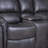 73.2" Manual Reclining Faux Leather Loveseat with Center Console and Cup Holders in Gray-116975507