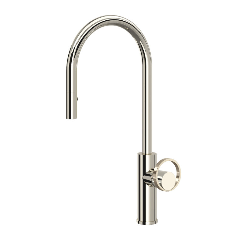 Eclissi™ Pull-Down Single Handle Kitchen Faucet with Accessories, Polished Nickel/Satin Nickel
