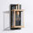 Contemporary Modern 1-Light Glass Iron Outdoor Sconce Light Lantern Flush Mournt Wall Sconce