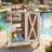 Outdoor Kitchen Island with Lockable Wheels, Storage Cabinet and Towel Rack-913943035