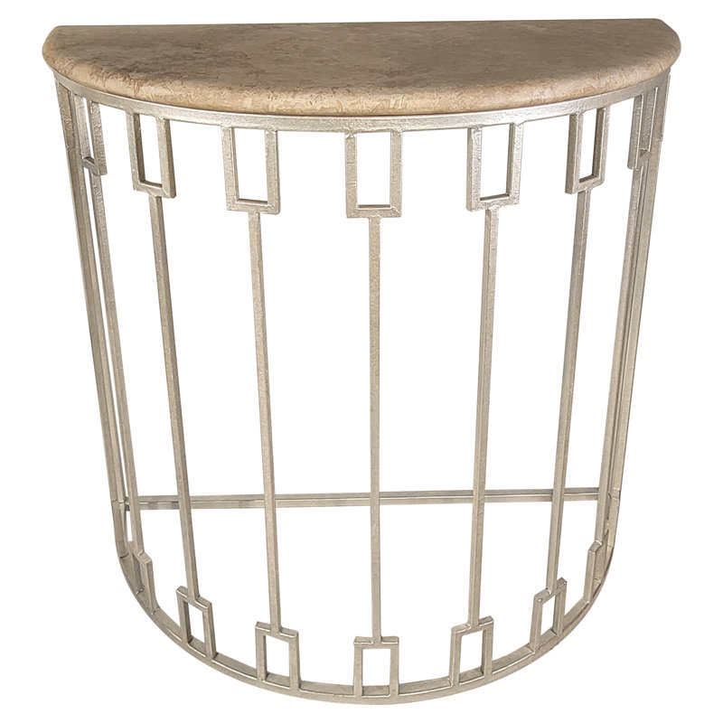Console Table, Oyster White, Lite Travertine