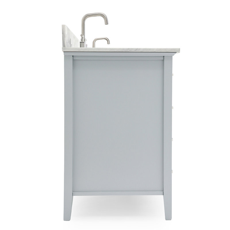 Kensington 73'' W Double Vanity, Gray, 73", Rectangular