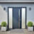 vidaXL Garden Planter Set of 2 Galvanized Steel Grey Galvanized Steel-1987752258-1987752260