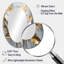 Pivoine blanche et dorée Bloom I - miroir mural ovale blanc-703177926
