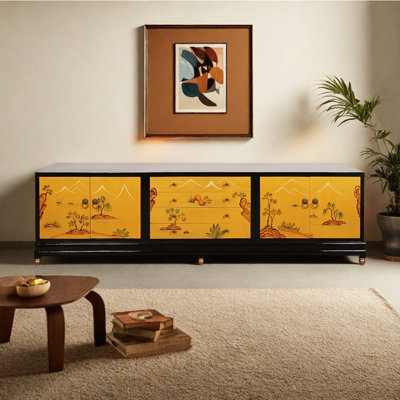 Nouveau meuble télé en bois massif de style chinois