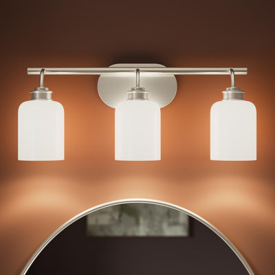 Reines Two-Light Bath Vanity with Opal Glass Shades