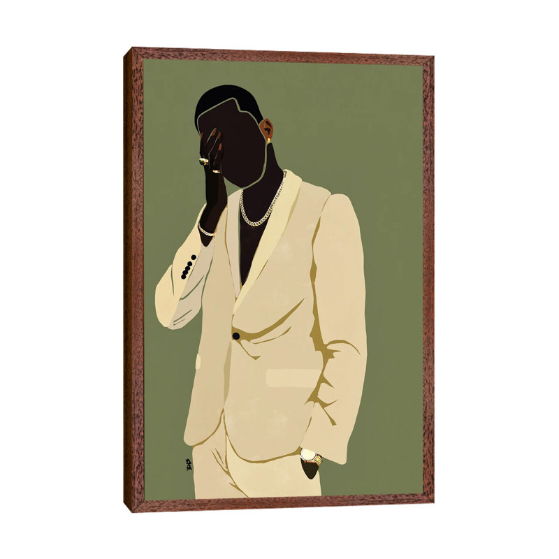 Pierre by Bria Nicole - Wrapped Canvas Print, 101.6 cm H x 66.04 cm W, Classic Brown Wood Framed Canvas