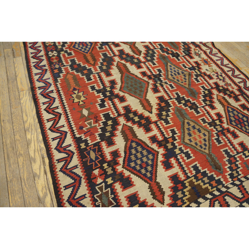 Flatweave Wool Geometric Area Rug