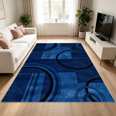 Tapis à motif géométrique de 1 pièce pour le salon, doux et confortable, convenant à toutes les saisons, facile à entretenir, tapis de sol intérieur lavable à la machine, sous la table de ferme convenant à la chambre à coucher, à la salle à ma