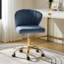Chaise de travail ergonomique à dossier capitonné Adelynn-1502635561