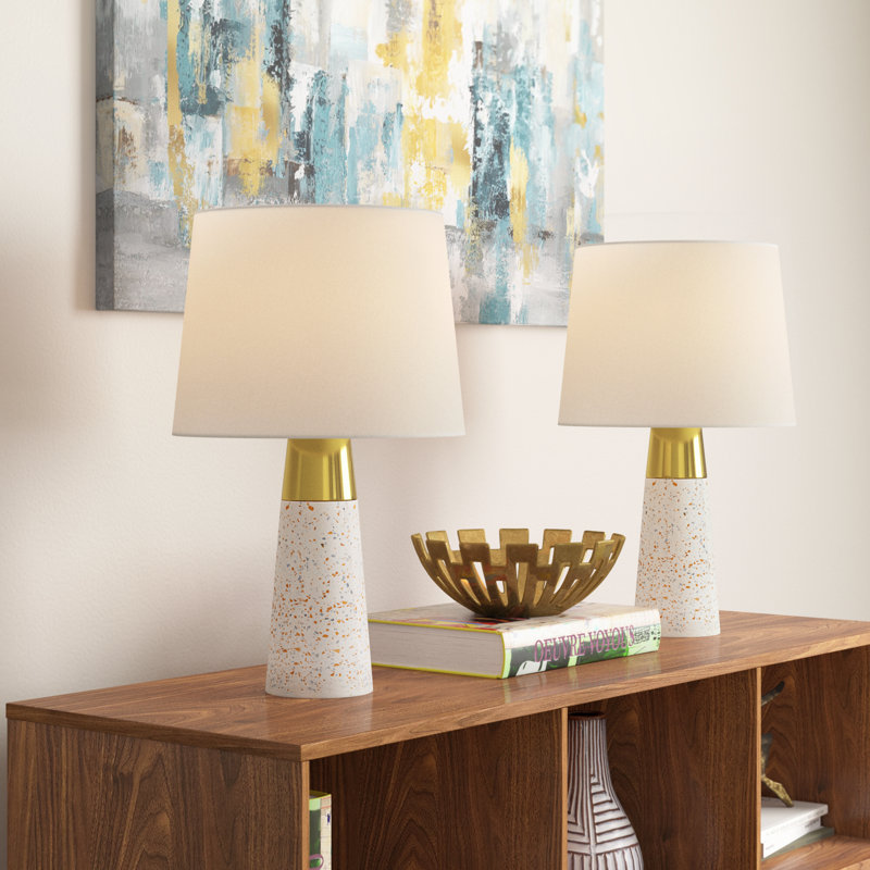 Ensemble de lampes de table Tressler, Blanc, Blanc