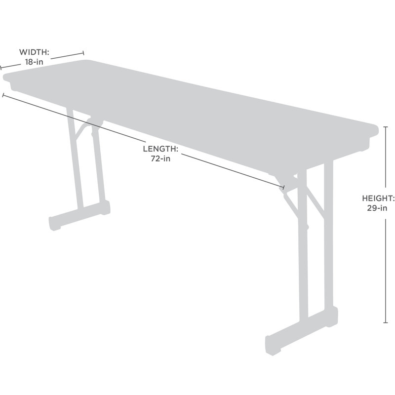 72'' Rectangular Banquet Table, Beige/Brown