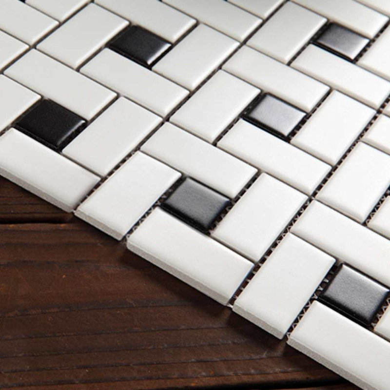 Helix 1" x 2" Porcelain Pinwheel Mosaic Floor and Wall Tile