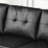Sorenza 74"W Black Pvc Reversible Sectional Sofa Chaise With Led Light, Usb Port, Nailhead Trim, Throw Pillows, Tufted Cushion