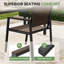 Ensemble repas de patio 5 pièces avec trou pour parasol-131298531-131298530