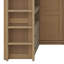 Lit mezzanine double en bois avec bureau, lit robuste avec garde-robe intégré, tablettes de rangement et tiroirs-341298700