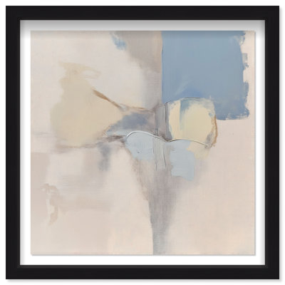 Clouded Calm I Shadowbox Abstract Print by Oliver Gal, Black Frame, 12 x 12