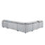Canapé d'angle convertible en fauteuil inclinable électrique gris moderne, en bois, revêtement haute performance, appuie-tête réglables pour un confort cervical personnalisé, méridienne de rangement pour couvertures et oreillers, accoudoir dissimulé.