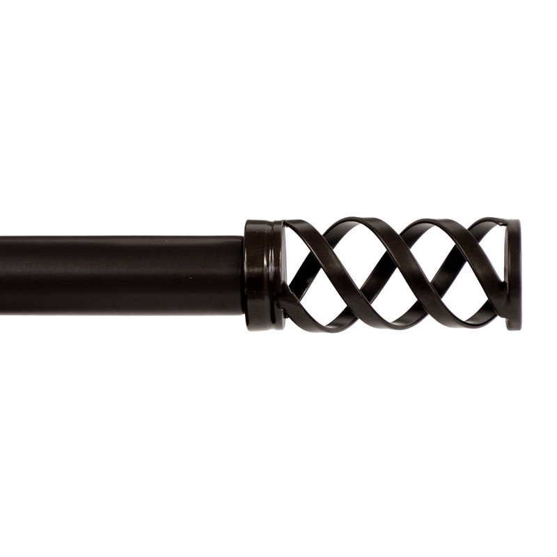 Tringle à rideaux simple réglable de 120 à 240 po Carrissa, Bronze