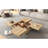 Square Veneer Coffee Table Sliding Top With Storage In Natural Wood Grain 39.4''