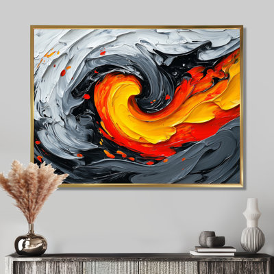 «Ellivia Abstract Volcano Emotion Pulse III», art mural pour le salon