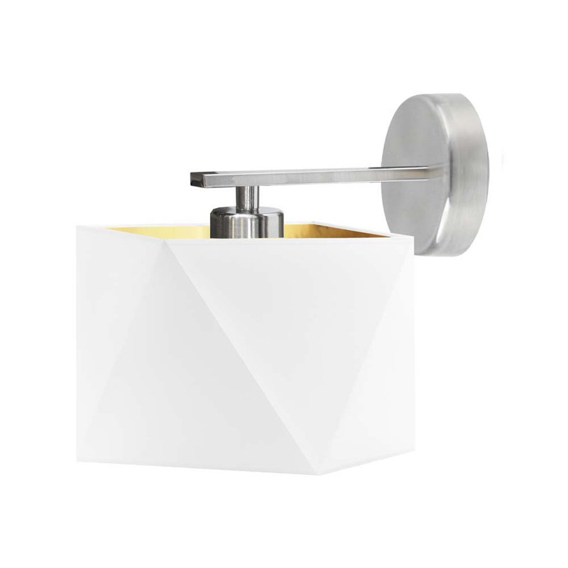 Woodford Armed Sconce, Silver, White