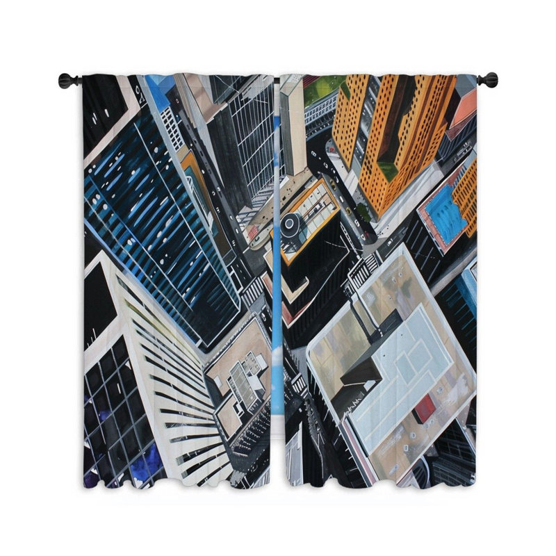 Paire de rideaux obscurcissant en polyester Jannery, L 56 po x L 80 po