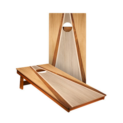 Planches de cornhole en bois naturel et gris
