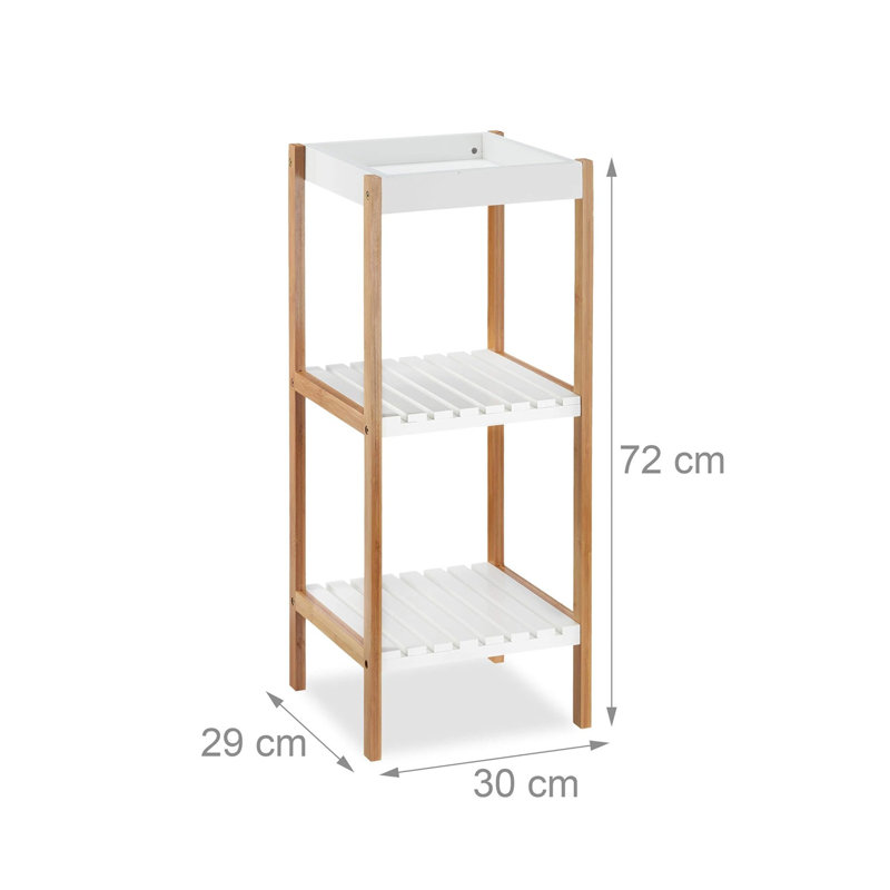 Solid Wood Freestanding Bathroom Shelves