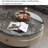 Round microcrystalline stone coffee table-105839921